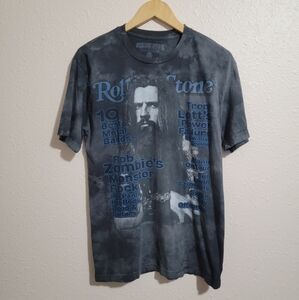 Rolling Stone Collection Magazine Rob Zombie Graphic Tie Dye Faded T-shirt 90s